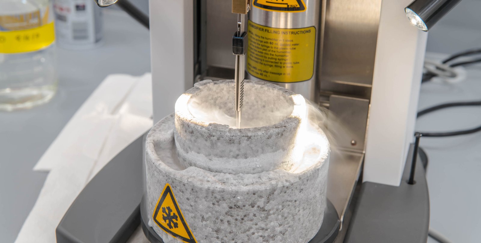 A "Vitrobot" used for automated plunge-freezing of samples for cryo-EM.