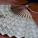 photo of a fan imprinted with music from the time period in which Austen's novels were set.