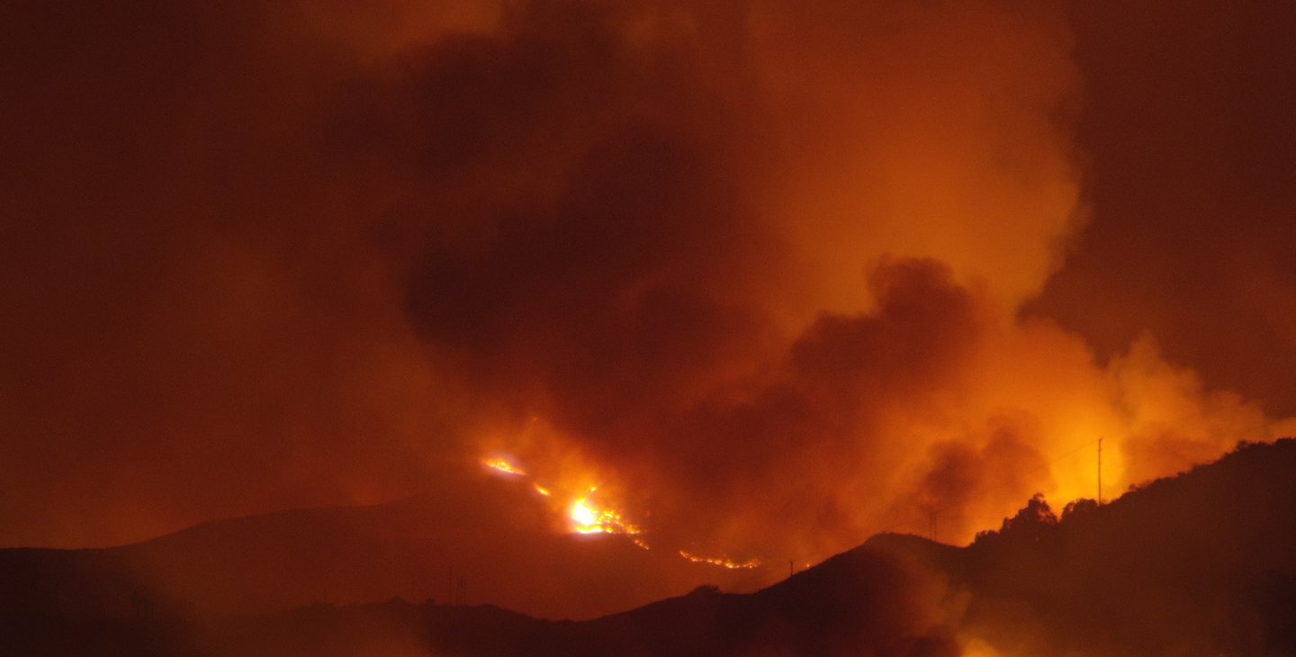 Image of a wildfire burning
