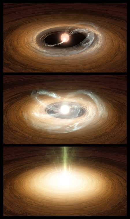 Illustration of a young stellar outburst