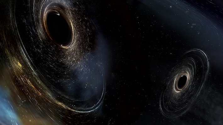 Artist concept of merging black holes