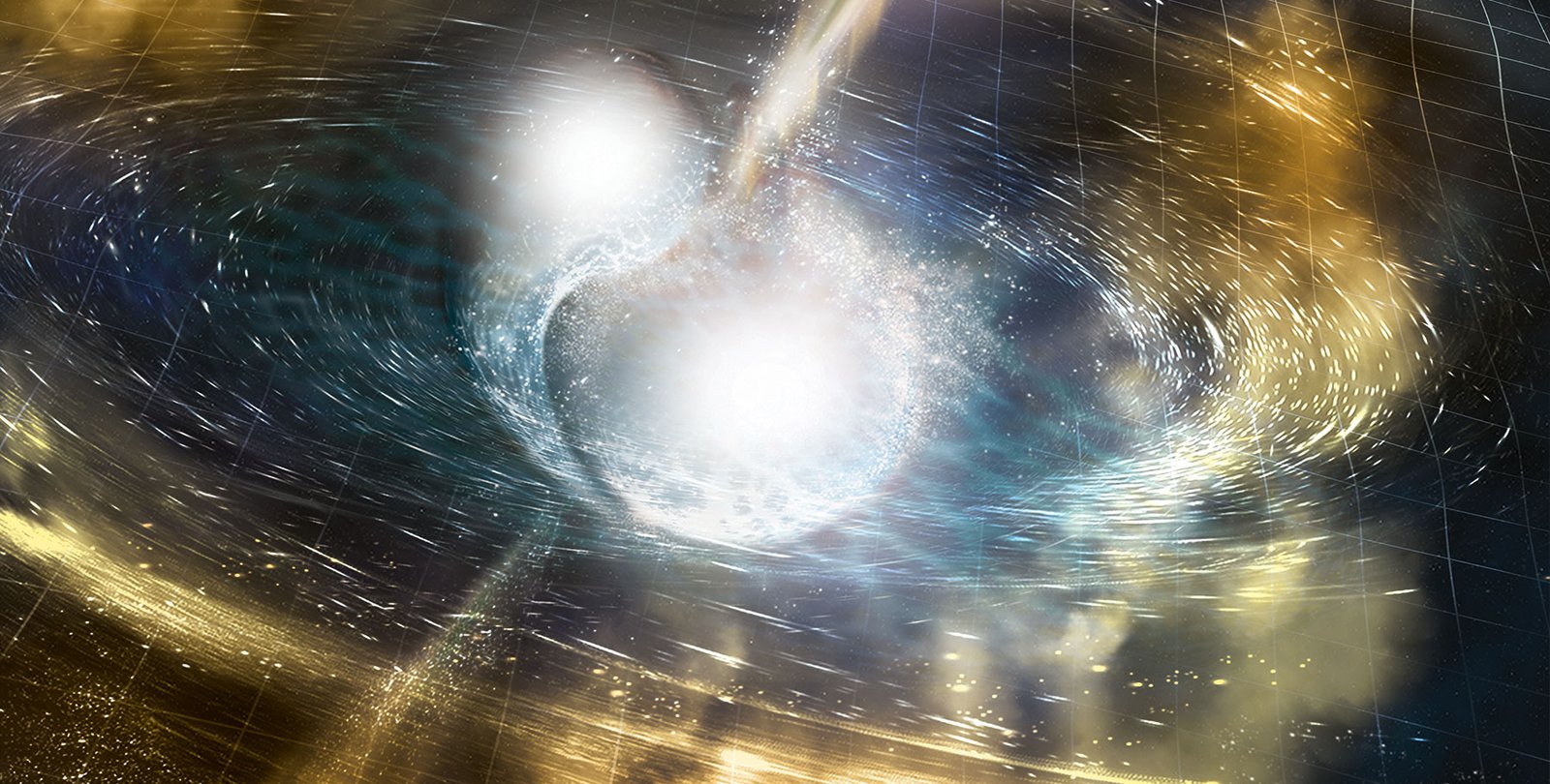 Artwork of neutron stars.