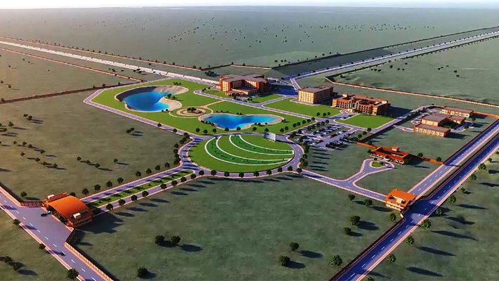 A rendering of the LIGO India site in the state of Maharashtra.