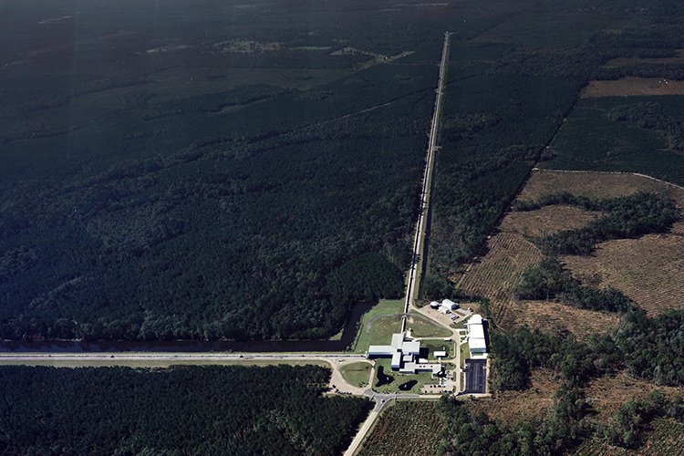 Aerial photograph of LIGO Livingston facility