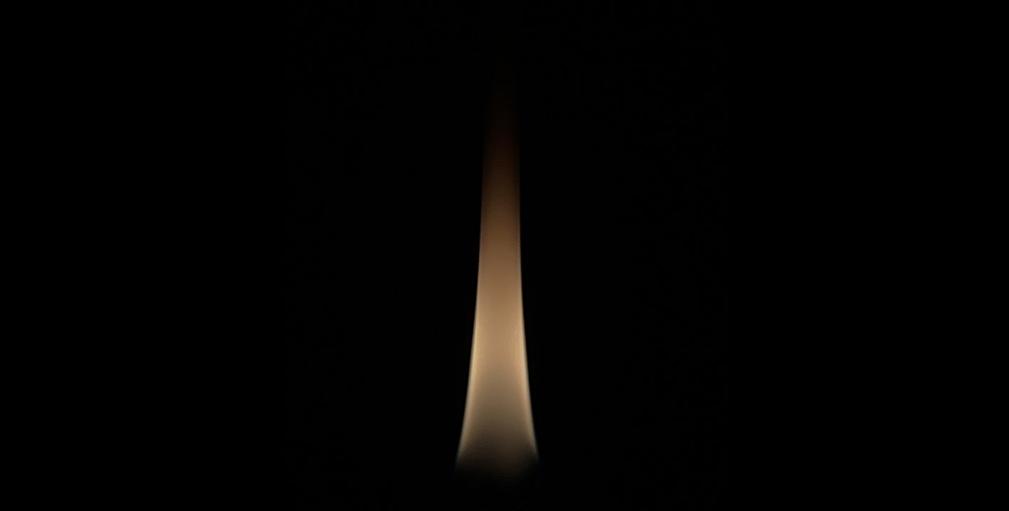 a flame on a black background