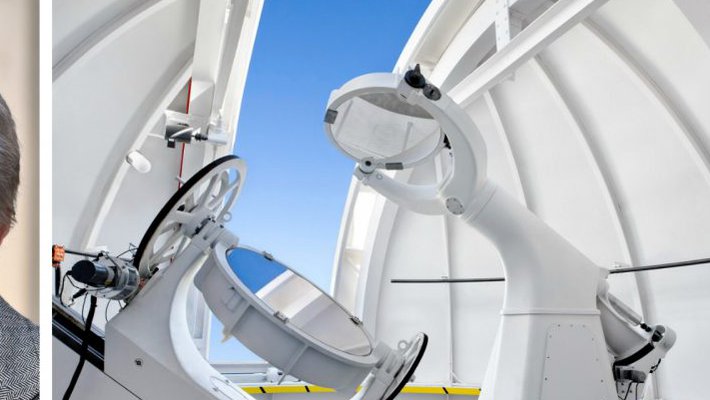 Ronald (MS ’62, PhD ’64) and Maxine Linde; methane and ethane above Caltech's campus are measured with a repurposed coelostat.