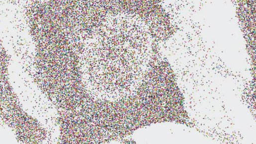 A constellation of colored dots