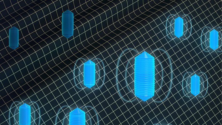 Artwork of gas vesicles