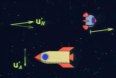 Image of spaceships and vector math symbols