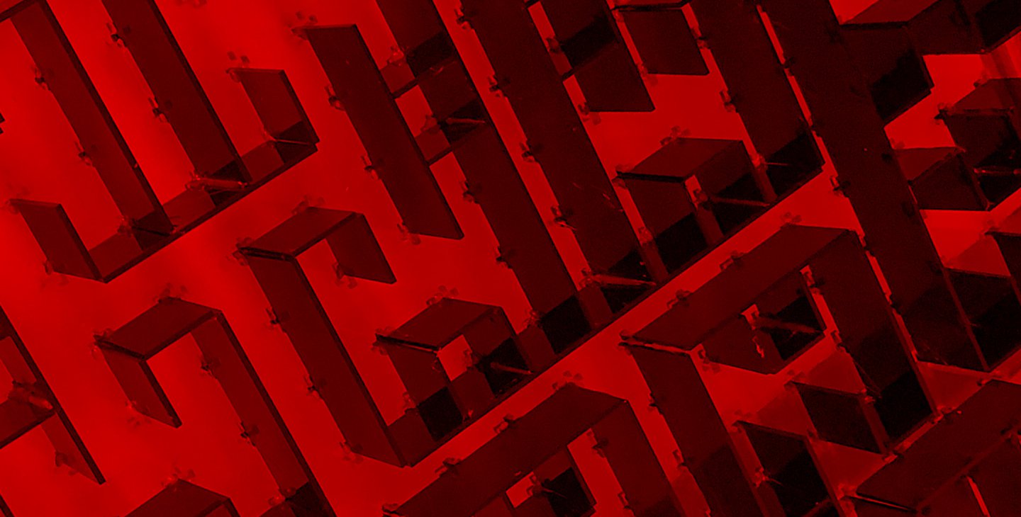 An infrared image of a maze