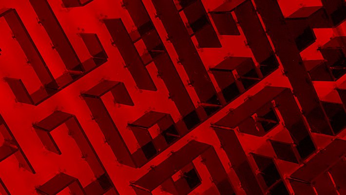 An infrared image of a maze