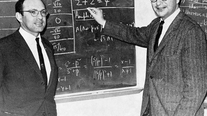 Yuval Ne'eman and Murray Gell-Mann in 1964.