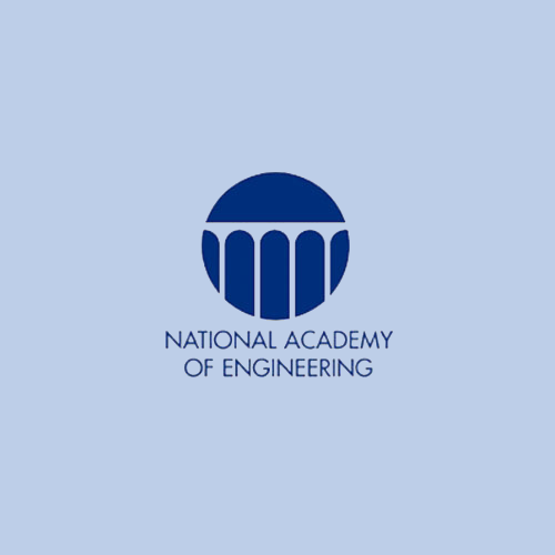 logo of the National Academy of Engineering on a blue background