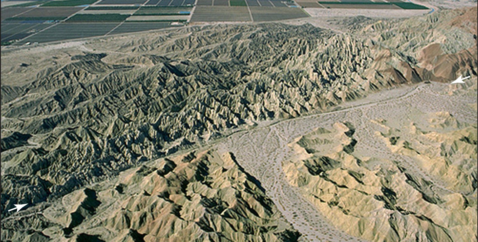 The San Andreas Fault, as seen from above in the Coachella Valley