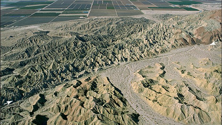 The San Andreas Fault, as seen from above in the Coachella Valley