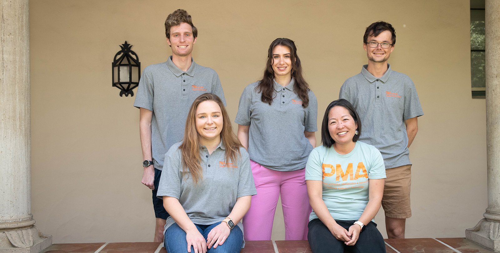 Back row, left to right: Andrew Graven, Sara Vanovac, and Dylan King. Front row, left to right: Mika Walton and Tara Leininger.