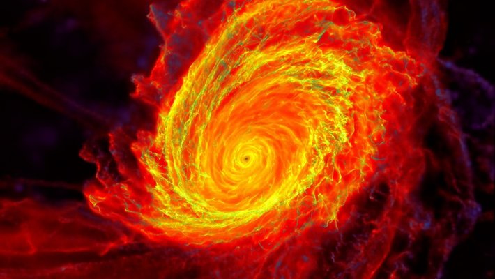 This still shows an accretion disk around a supermassive black hole.