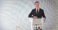 Gavin Newsom at podium