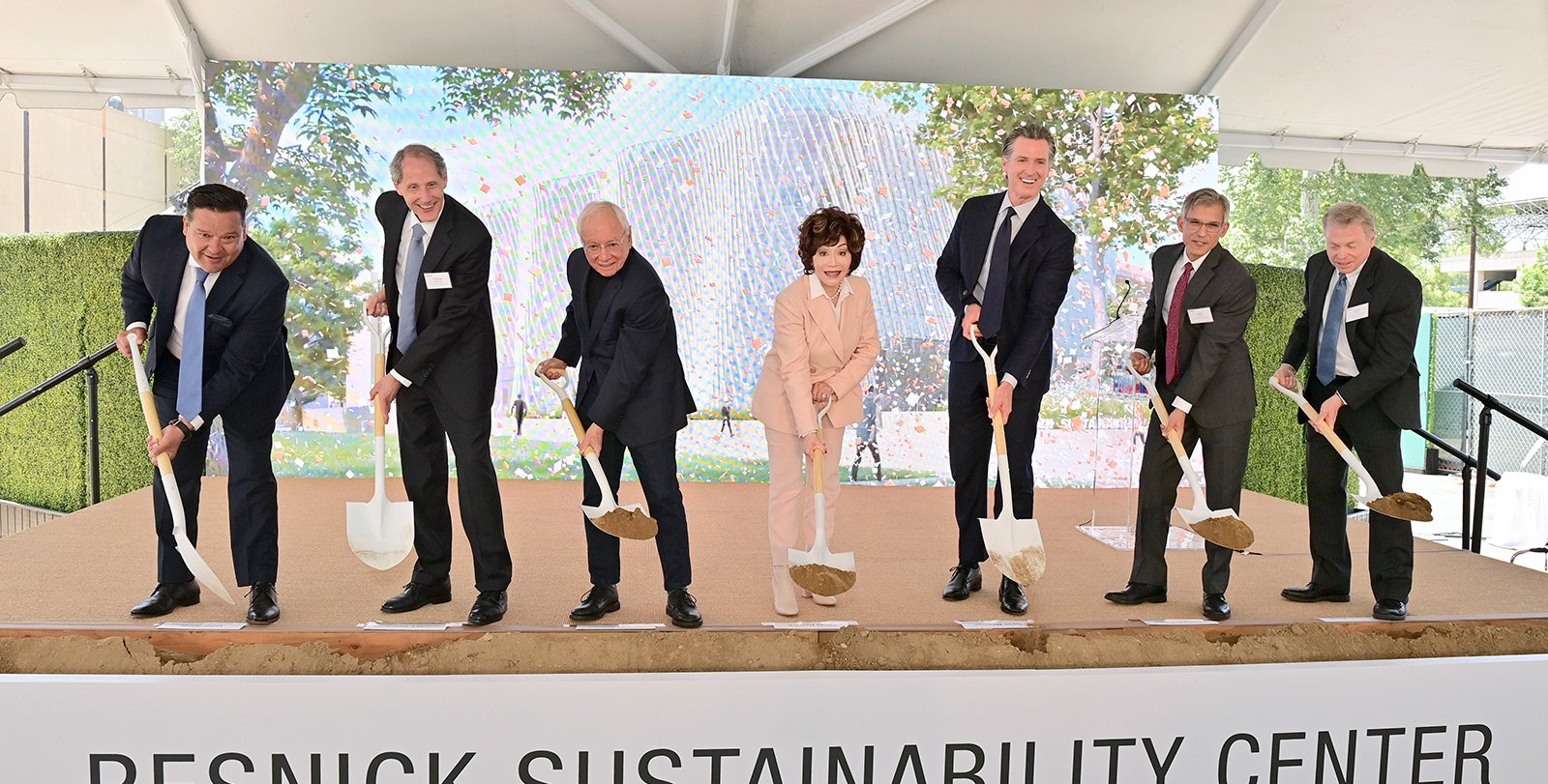 groundbreaking event for the Resnick Sustainability center