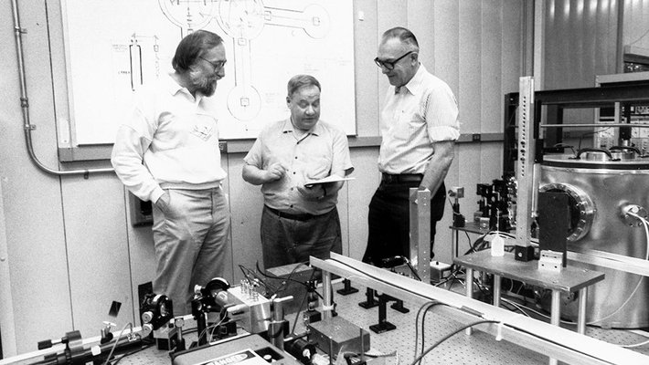 Kip Thorne, Ron Drever, and Robbie Vogt