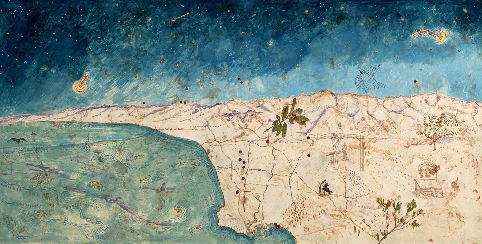 Sandy Rodriguez painting Map of Los Angeles