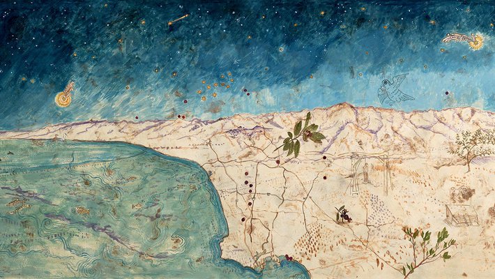 Sandy Rodriguez painting Map of Los Angeles