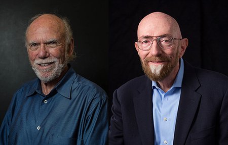 photo of Barry Barish and Kip Thorne