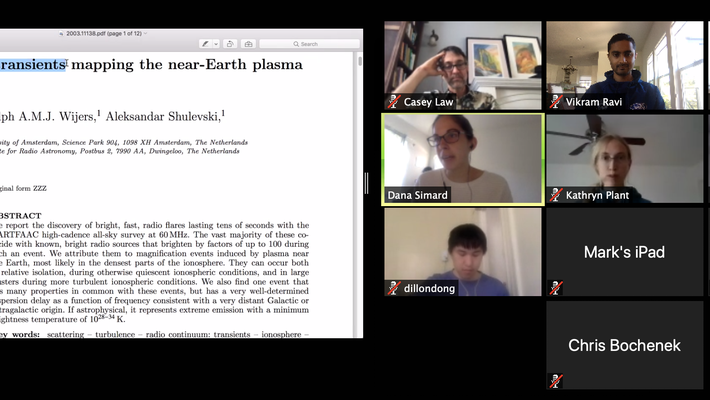 Vikram Ravi and colleagues in multi-user video chat