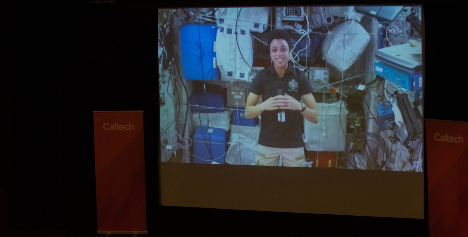 Jessica Watkins Q&A event in Ramo Auditorium on August 9, 2022.