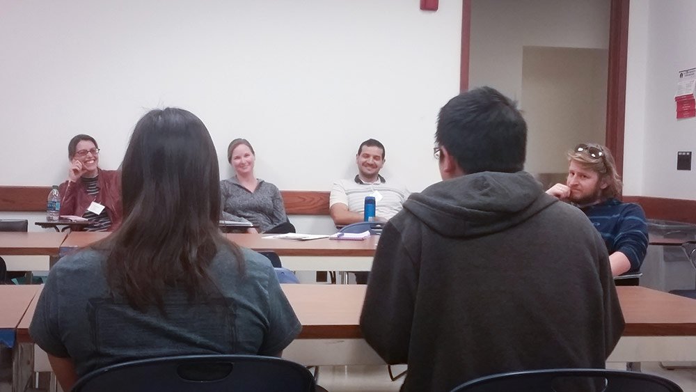 Undergraduate research mentors discuss mentoring experiences with Caltech students. 