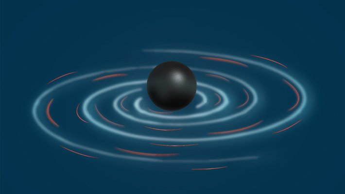 Artwork of a ringing black hole