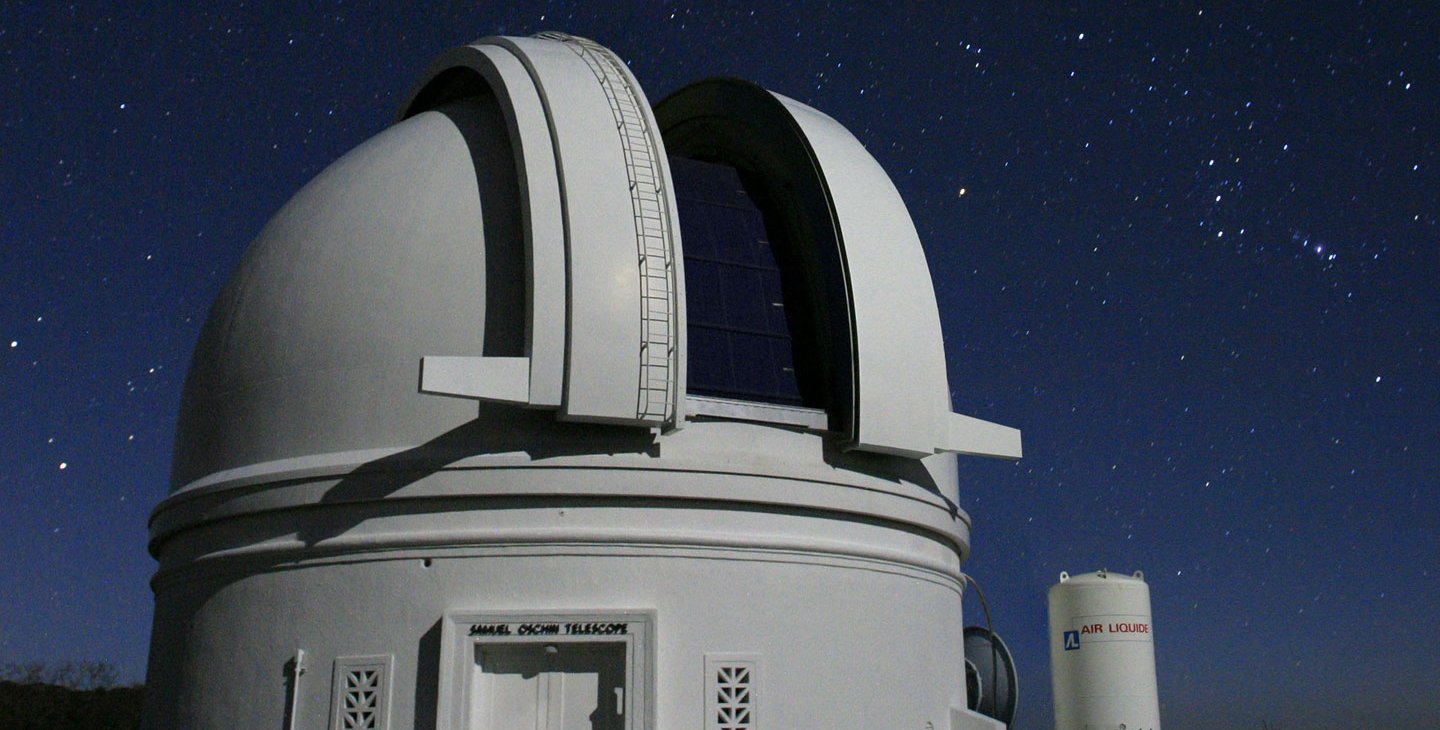 Photo of the 48-inch Samuel Oschin Telescope, where ZTF resides.