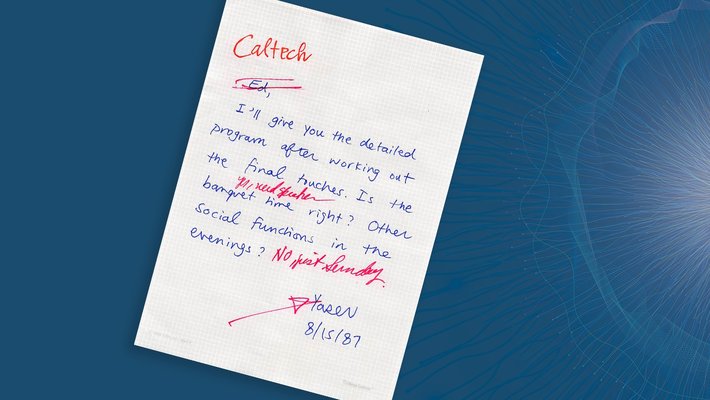 Note inviting people to first AI conference at Caltech