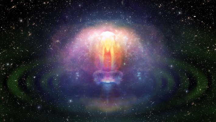 Artist's impression of neutron star merger