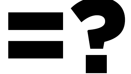 equals sign and question mark