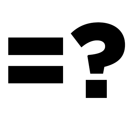 equals sign and question mark