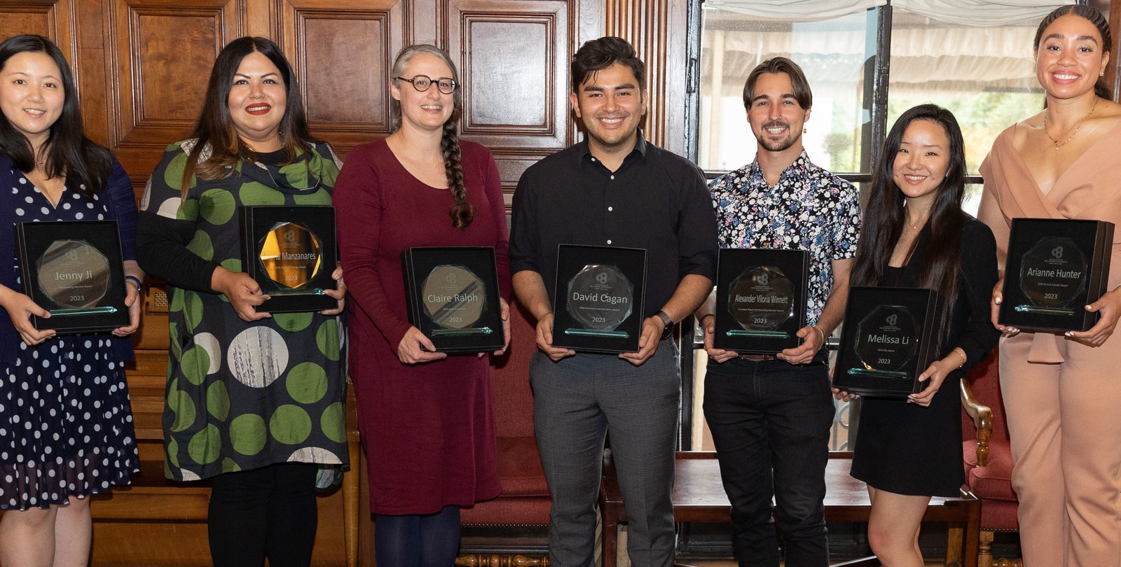 Award recipients pose for a photo