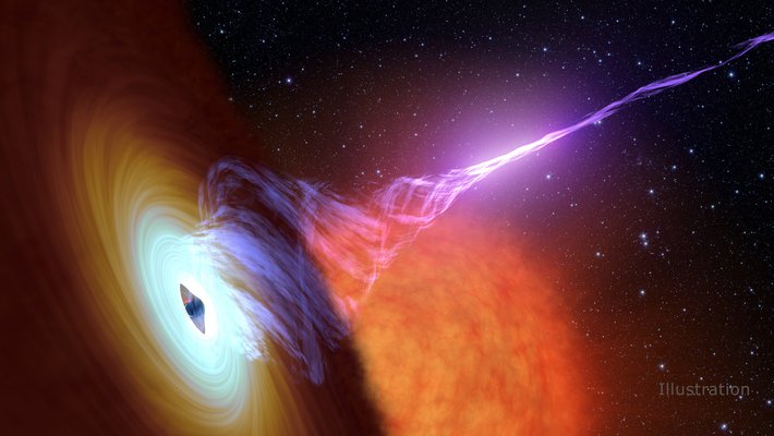 Artist concept of black hole jet