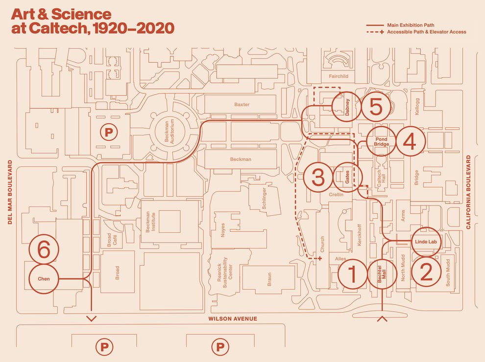 A map of the Crossing Over exhibition