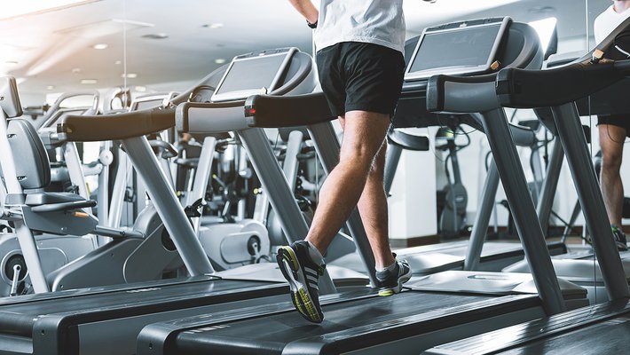 Stock photo of somebody on a treadmill.