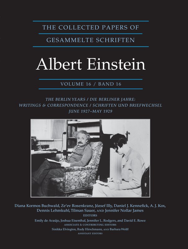 Cover of Volume 16 of Einstein Papers Project