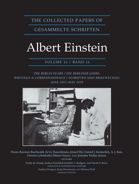 Cover of Volume 16 of Einstein Papers Project