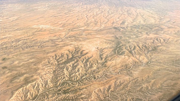 A dry Western landscape